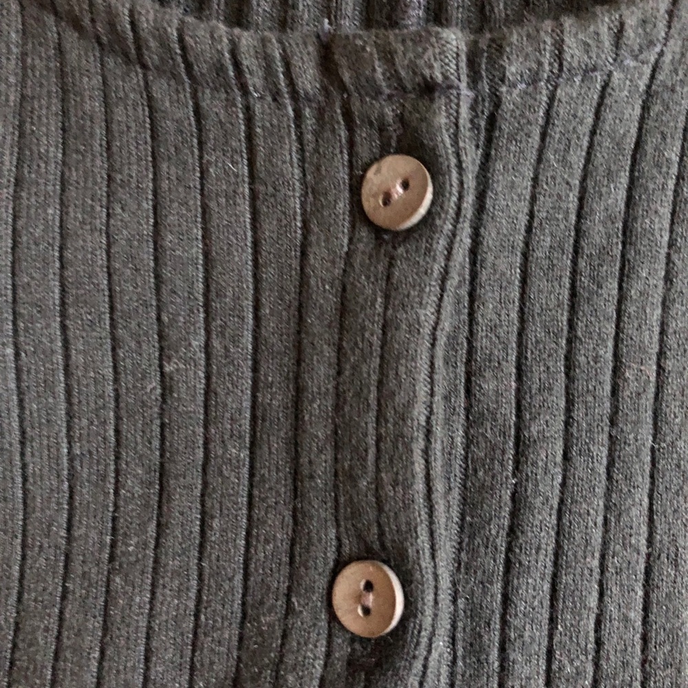 Madewell Button-Front Ribbed Mini Dress - Picture 5 of 6